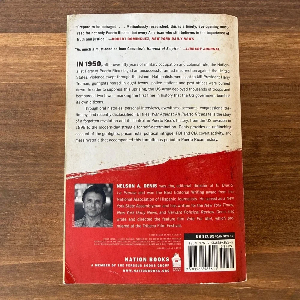War Against All Puerto Ricans Nelson‎ A Denis Paperback History 2015 Colony Book